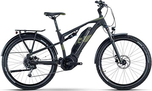 Elektrische Mountainbike : RAYMON Crossray E FS 4.0 27.5'' Pedelec E-Bike Trekking Fahrrad schwarz / grÃŒn 2021: Größe: 44 cm / S