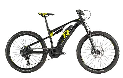 Elektrische Mountainbike : RAYMON E-Seven Trailray 9.0 27.5'' Pedelec E-Bike MTB schwarz / gelb 2019: Größe: 52cm