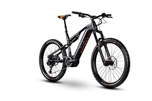 Elektrische Mountainbike : RAYMON E-Seven Trailray LTD 2.0 27.5'' Pedelec E-Bike MTB schwarz / orange 2020: Größe: 46 cm