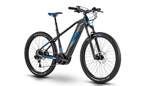 Elektrische Mountainbike : RAYMON E-Sevenray 8.0 27.5'' Pedelec E-Bike MTB grau / blau 2019: Größe: 50cm