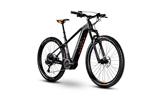 Elektrische Mountainbike : RAYMON E-Sevenray LTD 2.0 27.5'' Pedelec E-Bike MTB schwarz / orange 2020: Größe: 45 cm