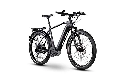 Elektrische Mountainbike : RAYMON E-Tourray LTD 1.0 Pedelec E-Bike Trekking Fahrrad grau / schwarz 2020: Größe: 52 cm