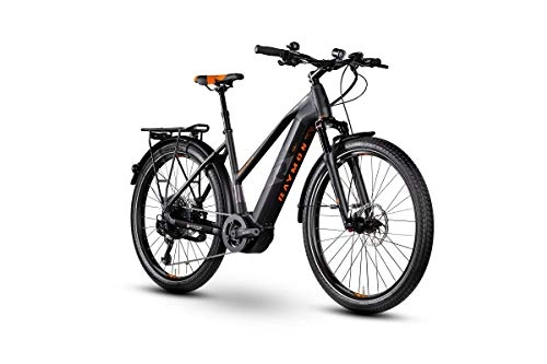 Elektrische Mountainbike : RAYMON E-Tourray LTD 2.0 Damen Pedelec E-Bike Trekking Fahrrad schwarz / orange 2020: Größe: 44 cm