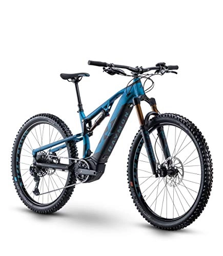Elektrische Mountainbike : RAYMON Fullray E-Nine 10.0 29'' Pedelec E-Bike MTB blau / schwarz 2021: Größe: 44 cm / M