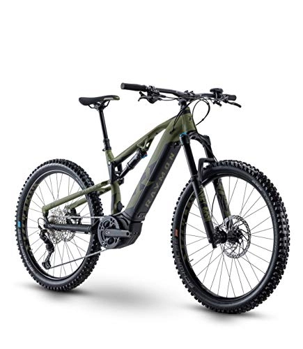 Elektrische Mountainbike : RAYMON Fullray E-Seven 9.0 27.5'' Pedelec E-Bike MTB grün / schwarz 2021: Größe: 48 cm / L