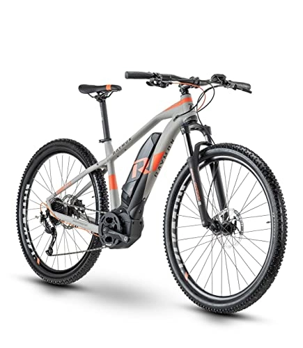 Elektrische Mountainbike : RAYMON Hardray E-Seven 5.0 27.5'' Pedelec E-Bike MTB grau / rot 2020: Größe: 36 cm