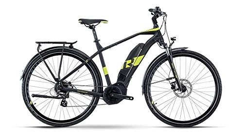 Elektrische Mountainbike : RAYMON Tourray E 1.0 Pedelec E-Bike Trekking Fahrrad schwarz / grün 2021: Größe: 60 cm / XL