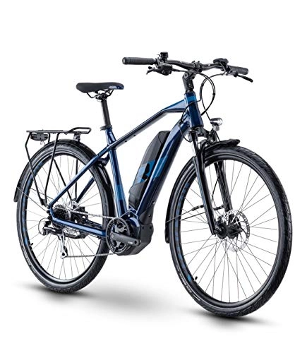 Elektrische Mountainbike : RAYMON Tourray E 2.0 Pedelec E-Bike Trekking Fahrrad blau 2021: Größe: 60 cm / XL