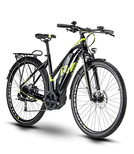Elektrische Mountainbike : RAYMON Tourray E 4.0 Damen Pedelec E-Bike Trekking Fahrrad schwarz / grün 2020: Größe: 48 cm