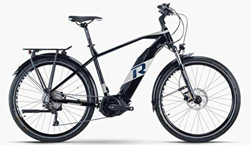 Elektrische Mountainbike : RAYMON Tourray E 5.0 Pedelec E-Bike Trekking Fahrrad schwarz / blau 2021: Größe: 60 cm / XL