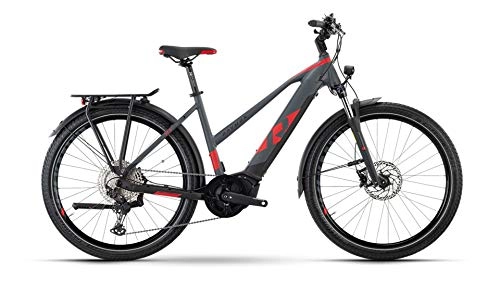 Elektrische Mountainbike : RAYMON Tourray E 8.0 Damen Pedelec E-Bike Trekking Fahrrad grau / rot 2021: Größe: 52 cm / M