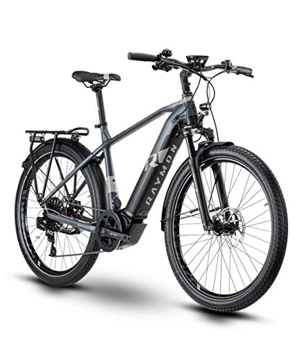 Elektrische Mountainbike : RAYMON Tourray E 8.0 Pedelec E-Bike Trekking Fahrrad grau 2020: Größe: 52 cm