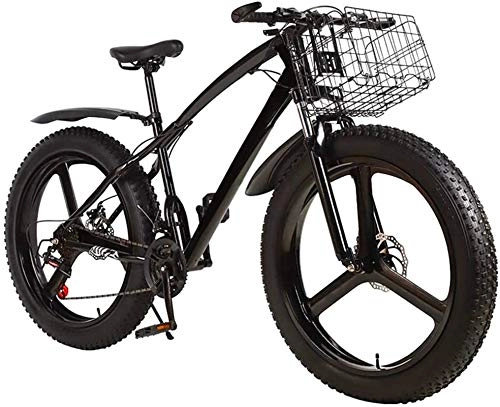 Elektrische Mountainbike : RDJM Ebike e-Bike Fat Tire Herren Outroad Mountainbike, 3 Speichen 26 in Doppelscheibenbremse Fahrrad for Erwachsene Teens