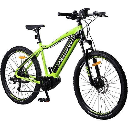 Elektrische Mountainbike : REMINGTON MXPRO MTB E-Bike Mountainbike Pedelec Mittelmotor, Farbe:Grün