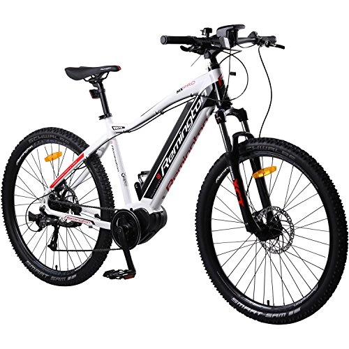 Elektrische Mountainbike : REMINGTON MXPRO MTB E-Bike Mountainbike Pedelec Mittelmotor, Farbe:Weiss