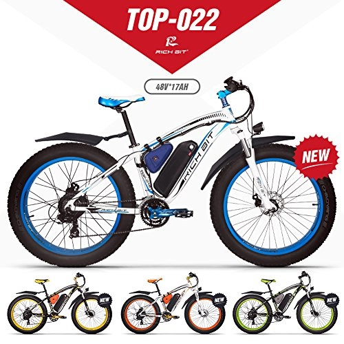Elektrische Mountainbike : RICHBIT eBike RLH-022, E-Bike, 1000 W, 48 V, 17 AH, Blau