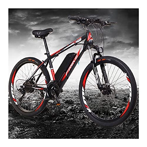 Elektrische Mountainbike : s`home 26-Zoll-Elektro-Mountainbike - 250 Watt Hoher Bürstenmotor Mit Abnehmbarem 36v 8ah-Lithium-ionen-akku, 21 Gänge, 3 Reitmodi (Color:Black red)