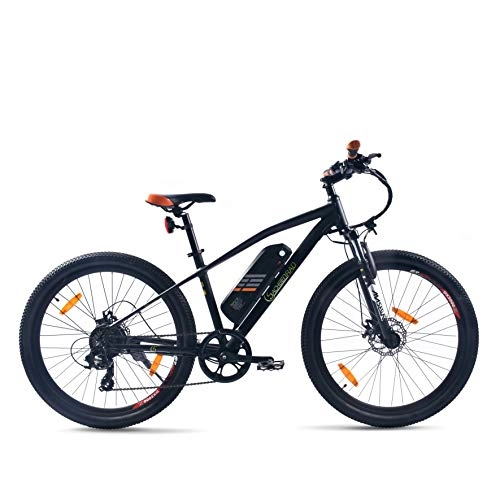 Elektrische Mountainbike : SachsenRad Herren R6 Racing Bike Fahrrad, schwarz-orange, 27, 5 Zoll