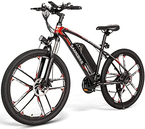 Elektrische Mountainbike : SAMEBIKE MY-SM26 Elektrisches Mountainbike 26 Zoll Rad 48V 350W Ebike 3 Mode 21 Gang Shifter LCD für Erwachsene…