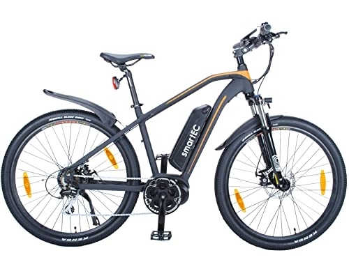 Elektrische Mountainbike : smartEC Hill-28M E-Mountainbike | E-Bike | Elektrofahrrad | Pedelec 28 Zoll Lithium-Ionen-Akku 36V / 13Ah 250W Mittelmotor Fahrunterstützung 25 km / h Modelljahr 2023