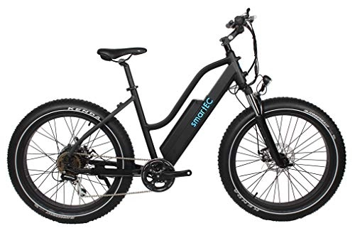 Elektrische Mountainbike : smartEC RockX-26T Trekking Winter Fat-Bike, E-Bike, Pedelec, 26 Zoll, Samsung Li-Ion-Akku 14AH, Fahrunterstützung 25km / h, 48V 250 Watt Heckmotor, Reichweite 120 km, 7 Gänge