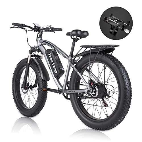 Elektrische Mountainbike : Souleader 26" Elektrofahrrad, E-Bike Mountainbike f眉r Erwachsene mit herausnehmbarem 48V 17Ah-Akku, Shimano 7-Gang-Schaltung E-MTB