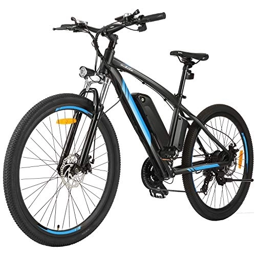 Elektrische Mountainbike : Speedrid Elektrofahrrad E Bike 20 / 26 Zoll Elektrisches Fahrrad mit 36V 8Ah / 12.5Ah Lithium-Batterie, 250W Stabile bürstenlosem Motor und Professionelles Getriebe (ANEB007-e MTB Blau, 27.5Zoll)