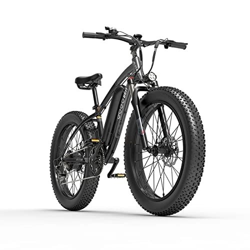 Elektrische Mountainbike : Teanyotink Elektrofahrrad Mountainbike, 26 Zoll E-Faltrad Elektrofahrrad, Klappbar E-Bike mit Abnehmbare 48V 13Ah Lithium-Ionen-Batterie, E Bike Klapprad Maximale Laufleistung 45-110 km(Grau)