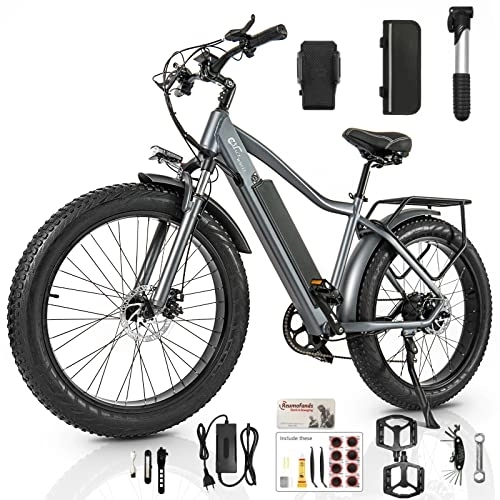 Elektrische Mountainbike : TODIMART E Bike Fat Reifen 26"* 4" Mit 48V 17Ah Batterie, E-Bike für Herren und Damen, Long Range City Mountain Bicycle, Mountainbike