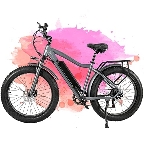 Elektrische Mountainbike : TODIMART E-Bike Mountainbike Erwachsenen Elektrofahrrad Mit Großen Reifen 26 * 4.0, Starke Leistung Motor Batterie 48V, 17Ah