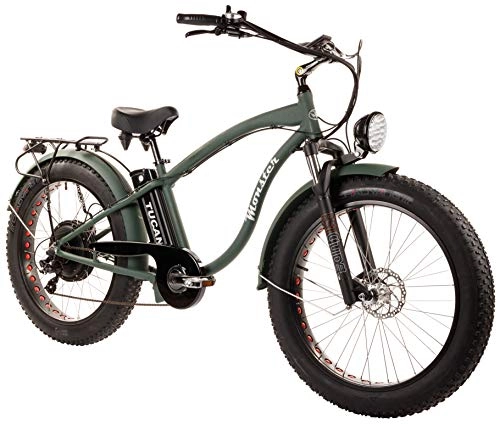 Elektrische Mountainbike : Tucano Bikes Monster 26 Elektrofahrrad 26 Zoll Motor: 1.000 W-48 V Federung vorne, hydraulische Bremse, Hchstgeschwindigkeit: 42 km / h Batterie: 48 V 12 Ah (Grn)