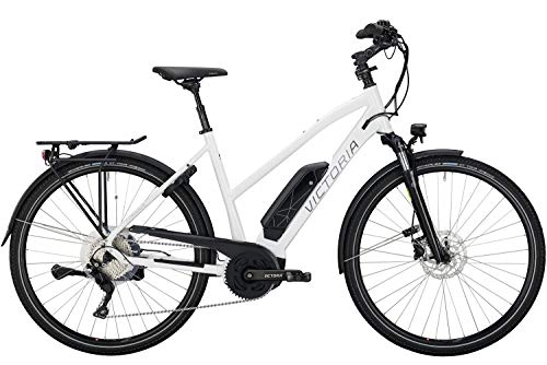 Elektrische Mountainbike : Victoria e-Trekking 8.8 E-Bike Mod. 2020 Trapez (Weiß-Grau, 48cm (28"))