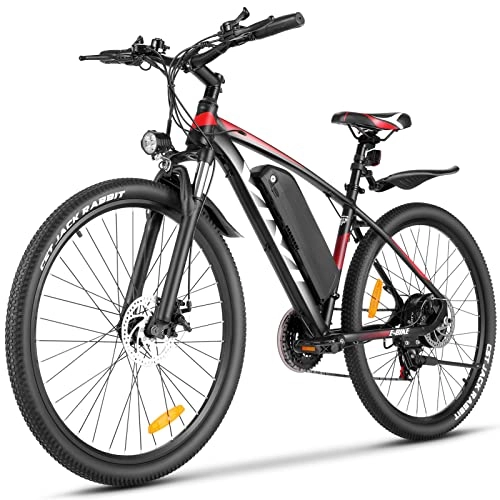 Elektrische Mountainbike : Vivi E Bike Damen Herren 27.5 Zoll Elektrofahrrad E-Mountainbike 250W E-Bike mit Abnehmbarer 36V 10, 4Ah Akku und Shimano 21-Gang Elektrofahrrad (Schwarz Rot)