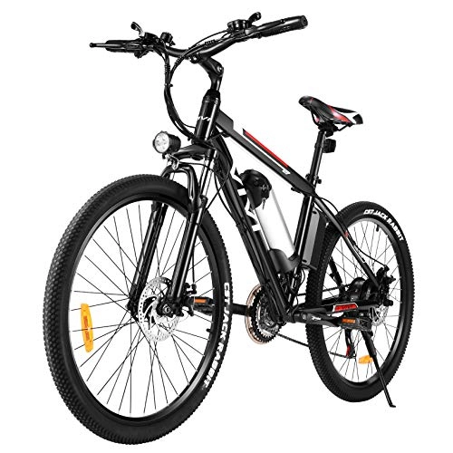 Elektrische Mountainbike : Vivi E-Bike Elektrofahrrad Mountainbike, 26 Zoll Elektrisches Fahrrad 250W Ebike mit Abnehmbarer 36V 8Ah Lithium-Batterie, Shimano 21-Gang (26 Zoll Schwarz- 8AH)