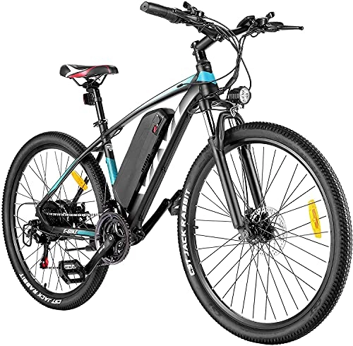 Elektrische Mountainbike : VIVI E-Bike Mountainbike, 26" Elektrofahrrad Pedelec, 350W Electric Bike mit Abnehmbarer 10, 4 Ah Lithium-Ionen-Batterie, 21-Gang-Getriebe (27.5 Zoll-Blau)