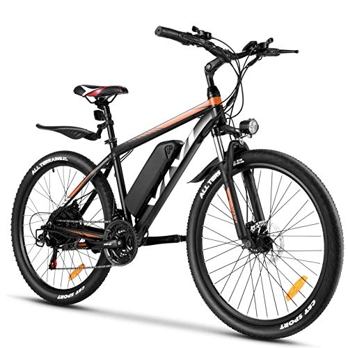 Elektrische Mountainbike : Vivi E-Bike Mountainbike 26 Zoll Elektrofahrrad 350W Elektrisches Fahrrad mit 36V 10.4 Lithium-Batterie und Shimano 21 (26 Zoll Gelb)