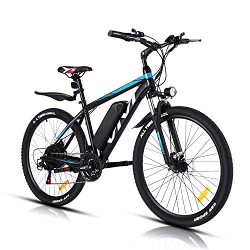 Elektrische Mountainbike : VIVI Elektrofahrrad Ebike Mountainbike, 350W Elektrofahrrad für Erwachsene, 26" Elektrisches Fahrrad mit 36V 10.4Ah Abnehmbare Lithium-Batterie und Shimano 21-Gang, Elektrobike 32km / h (Blau)