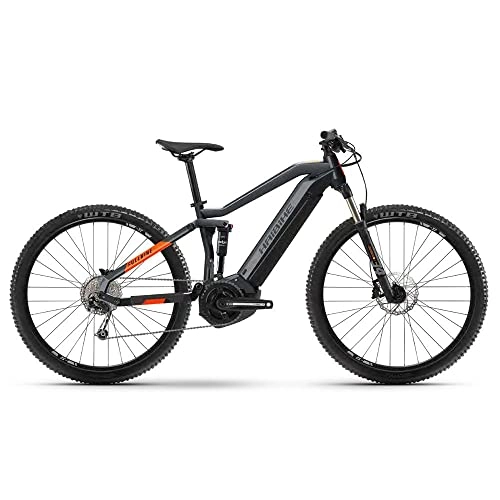 Elektrische Mountainbike : Winora Haibike FullNine 4 Yamaha Elektro Bike 2021 (M / 44cm, Cool Grey / Lava Matte)