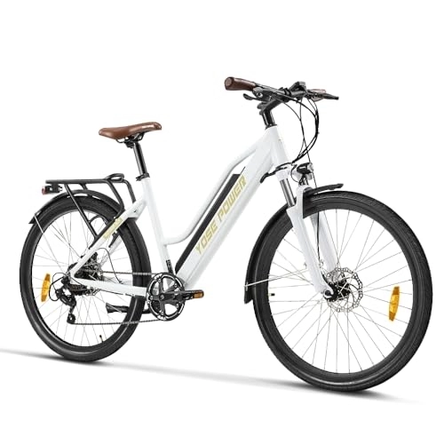 Elektrische Mountainbike : YOSE POWER 27, 5'' City E-Bike 36V 250W Heckmotor mit Shimano 7 Gang Freilauf Damenfahrrad mit 36V 13Ah Akku