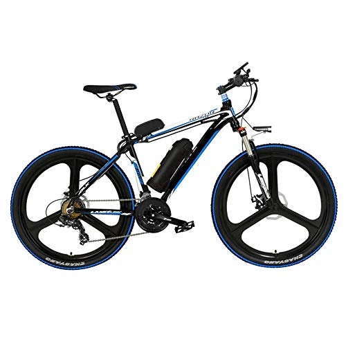 Elektrische Mountainbike : YOUSR Elektrisches Mountainbike, 48V Lithium Batterie Elektrisches Einrad Fünfgang Power Fahrrad 26 Zoll Black