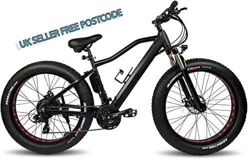 Elektrische Mountainbike : Zipper Stealth Elektro Fatbike Fahrrad 26 MTB 10Ah - Matt Schwarz