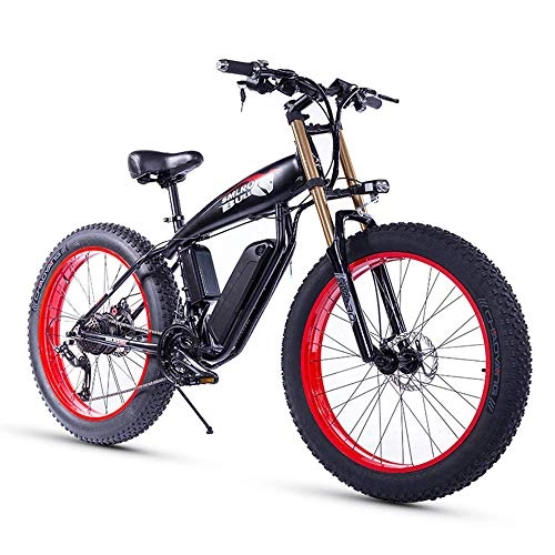 Elektrische Mountainbike : ZXL 26 Zoll Fat Tire 1000W 15Ah Snow Electric Bicycle Beach 21-Gang Hydraulische Scheibenbremse