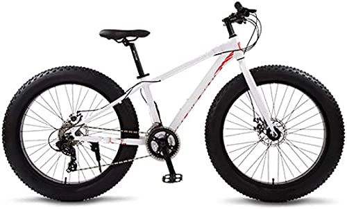Fat Tire Mountainbike : Eortzzpc Mountainbike, Rennradfahrräder Fahrräder Full Aluminium Fahrrad 26 Schneefettreifen 24 Geschwindigkeit MTB-Scheibenbremsen, für städtische Umwelt und Pendeln und von der Arbeit