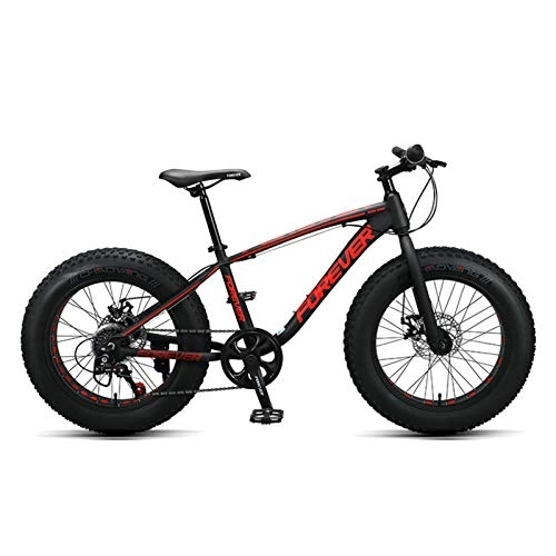 Fat Tire Mountainbike : FUFU Mountainbike ultraweite Dicke Reifen männliche Variable Geschwindigkeit Cross Country Bike Youth Student Beach Bike (Color : Black)