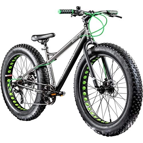 Fat Tire Mountainbike : Galano 26 Zoll Fatbike Fatman Mountainbike MTB Hardtail 4.0 fette Reifen Fahrrad (Grau)