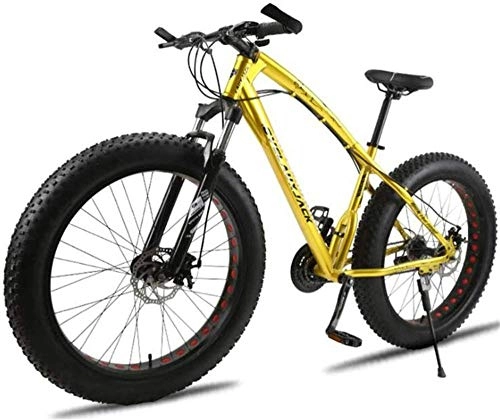 Fat Tire Mountainbike : Generic Cityrder Mountainbikes Doppelfederung Mountainbike 26 Zoll Commuter City Off-Road Fahrrad Doppelscheibenbremse (Farbe: Silber Gre: 27 Geschwindigkeit) -27_Speed_Yellow