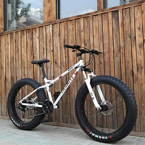 Fat Tire Mountainbike : Hohe Qualitt 26-Zoll-Snow Bike Doppelscheibenbremse Fahrrad mit variabler Geschwindigkeit 4.0 Aluminiumlegierung Super dicken Rand Schnee Fahrrad voller Schock Erwachsener Fat Reifen Rennrad Speed