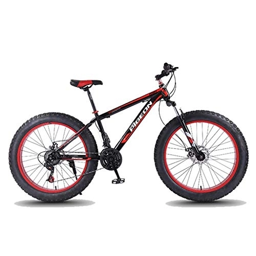 Fat Tire Mountainbike : JLRTY Mountainbike 26" Mountainbikes 24 Geschwindigkeiten for Erwachsene Teens Bike Leichte Aluminium Rahmen Scheibenbremse Vorderachsfederung (Color : C)