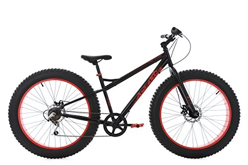 Fat Tire Mountainbike : KS Cycling Mountainbike MTB Fatbike 26'' schwarz-rot RH 43 cm