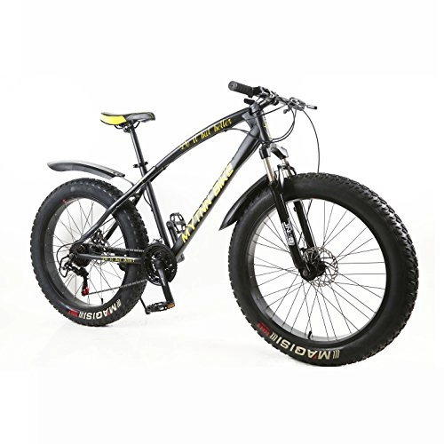 Fat Tire Mountainbike : MyTNN Fatbike 26 Zoll 21 Gang Shimano Fat Tyre Mountainbike 47 cm RH Snow Bike Fat Bike (schwarz-schwarz)